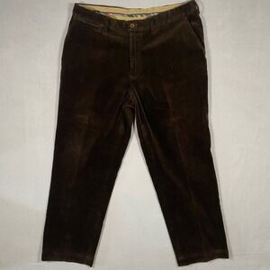 Vintage Polo Ralph Lauren Preston Pant‎ Mens 36x30 Brown Corduroy Trousers Wale